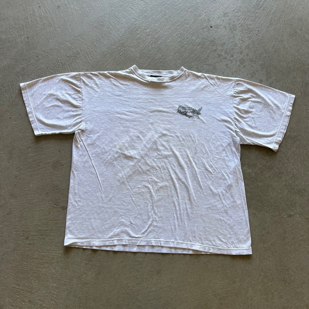 Vintage 90s American Eagle Mountains Shirt Size XL‎ Gray Peak Experience Map